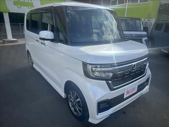 N-BOXカスタム L Honda SENSING 純正ナビ 両側スライド片側電動ドア スマートキー シートヒーター ACC ECS LEDヘッドライト(4枚目)
