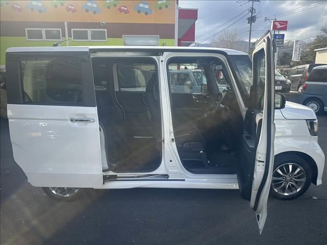 N-BOXカスタム L Honda SENSING 純正ナビ 両側スライド片側電動ドア スマートキー シートヒーター ACC ECS LEDヘッドライト(6枚目)