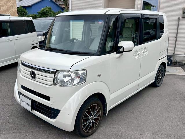 Ｎ－ＢＯＸ Ｇ・Ｌパッケージ　禁煙車　ナビ地デジＴＶ　バックカメラ　片側電動スライドドア　スマートキー　プッシュスターター　白革調シートカバー　社外アルミホイール　車検２年付（24枚目）