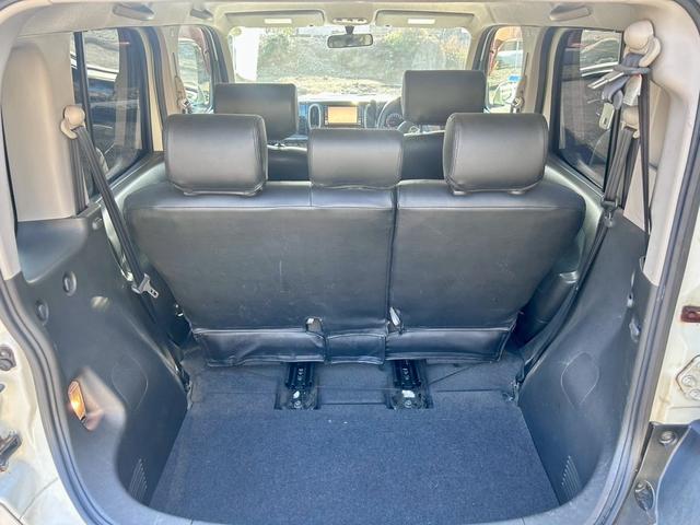 キューブ ライダー 禁煙車 走行69030km ナビ地デジTV インテリジェントキー ベンチシート 黒革調シートカバー ダウンサス 純正エアロ 純正アルミホイール(15枚目)