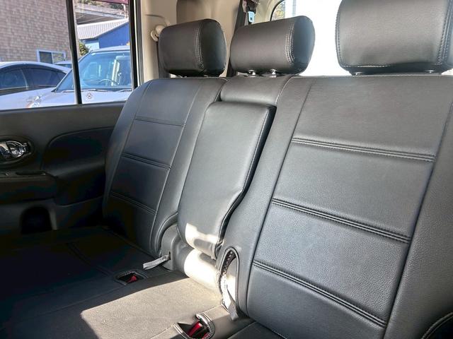 キューブ ライダー 禁煙車 走行69030km ナビ地デジTV インテリジェントキー ベンチシート 黒革調シートカバー ダウンサス 純正エアロ 純正アルミホイール(17枚目)