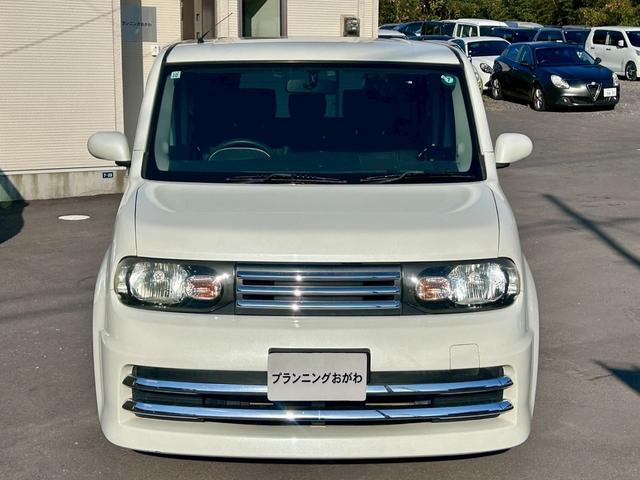 キューブ ライダー 禁煙車 走行69030km ナビ地デジTV インテリジェントキー ベンチシート 黒革調シートカバー ダウンサス 純正エアロ 純正アルミホイール(19枚目)