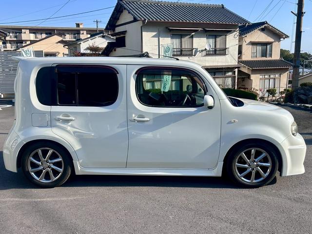 キューブ ライダー 禁煙車 走行69030km ナビ地デジTV インテリジェントキー ベンチシート 黒革調シートカバー ダウンサス 純正エアロ 純正アルミホイール(21枚目)