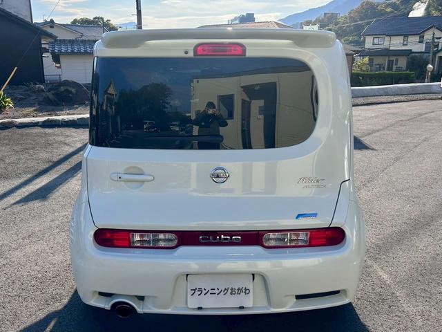 キューブ ライダー 禁煙車 走行69030km ナビ地デジTV インテリジェントキー ベンチシート 黒革調シートカバー ダウンサス 純正エアロ 純正アルミホイール(23枚目)
