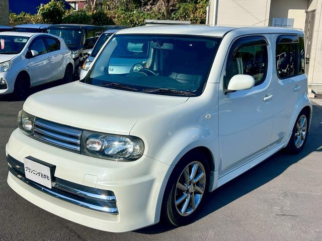 キューブ ライダー 禁煙車 走行69030km ナビ地デジTV インテリジェントキー ベンチシート 黒革調シートカバー ダウンサス 純正エアロ 純正アルミホイール(26枚目)