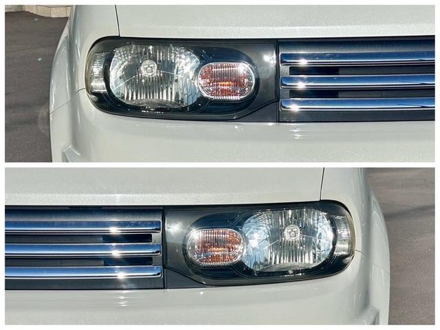 キューブ ライダー 禁煙車 走行69030km ナビ地デジTV インテリジェントキー ベンチシート 黒革調シートカバー ダウンサス 純正エアロ 純正アルミホイール(27枚目)