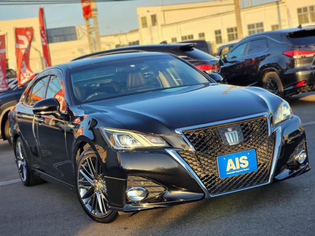 クラウンハイブリッド アスリートＳ　後期モデル　黒本革　純正エアロ　スパッタリング１８インチ　ＬＥＤライト＆フォグ　Ｂｌｕｅｔｏｏｔｈ　ＵＳＢ　ドラレコ　衝突軽減　レーダークルーズ　エアシート　ステアリングヒーター　イージークローザー（19枚目）