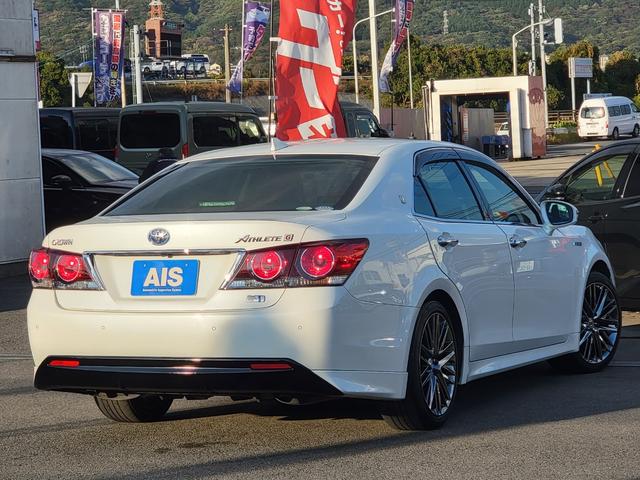 クラウンハイブリッド アスリートG 後期モデル 黒本革 スパッタリング18インチAW LEDライト&フォグ Bluetooth USB TVキット 電動サンシェード イージークローザー ドラレコ 衝突軽減 レーダークルーズ BSM(27枚目)