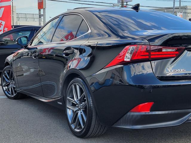 IS IS300h Fスポーツ サンルーフ 専用ブラックレザー 専用18インチAW LEDライト パドルシフト 純正ナビ Bカメラ Bluetooth USB ETC クルーズコントロール クリアランスソナー カードキー(30枚目)