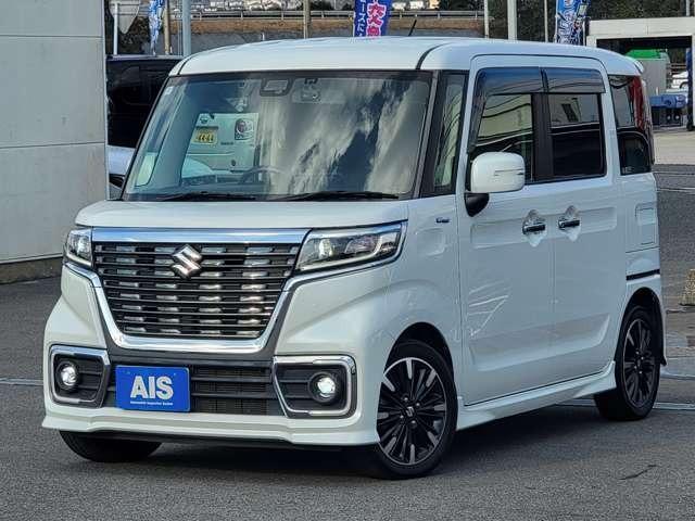 スペーシアカスタム ハイブリッドＸＳターボ　ナビ　Ｂカメラ　ＨＤＭＩ　Ｂｌｕｅｔｏｏｔｈ　ＵＳＢ　ＥＴＣ　ドラレコ　両側Ｐスライド　ハーフレザー　シートヒーター　クルコン　ＬＥＤライト＆フォグ　衝突軽減ブレーキ　車線逸脱制御　障害物センサー（14枚目）