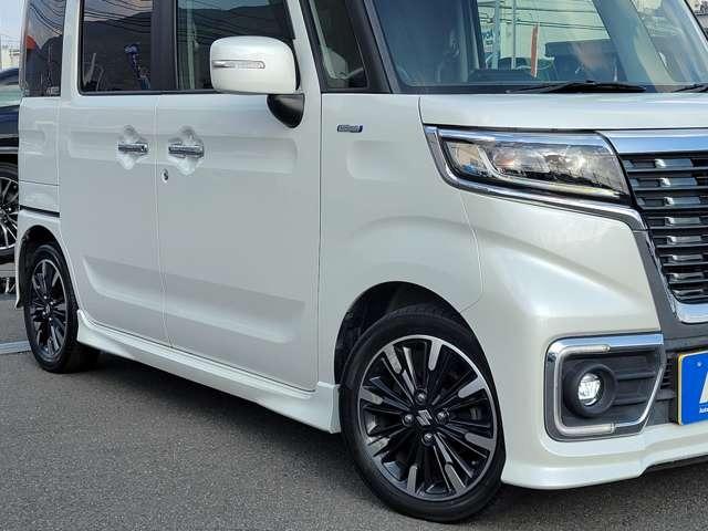 スペーシアカスタム ハイブリッドＸＳターボ　ナビ　Ｂカメラ　ＨＤＭＩ　Ｂｌｕｅｔｏｏｔｈ　ＵＳＢ　ＥＴＣ　ドラレコ　両側Ｐスライド　ハーフレザー　シートヒーター　クルコン　ＬＥＤライト＆フォグ　衝突軽減ブレーキ　車線逸脱制御　障害物センサー（17枚目）