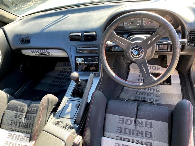 タイプX 5MT/BRIDEセミバケットシート/BRIDEグローブボックス/HPIインタークーラー/BRITZラジエター/BRITZ車高調/SSRエイグルミネルバ18インチ9J10J/D-MAXアーム/(13枚目)
