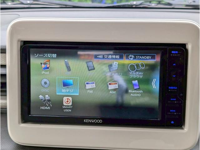アルトラパン Ｌ　バックカメラ　ナビ　ＴＶ　衝突被害軽減システム　スマートキー　アイドリングストップ　電動格納ミラー　シートヒーター　ベンチシート　ＣＶＴ　盗難防止システム　ＡＢＳ　ＥＳＣ　ＣＤ　ＵＳＢ（5枚目）