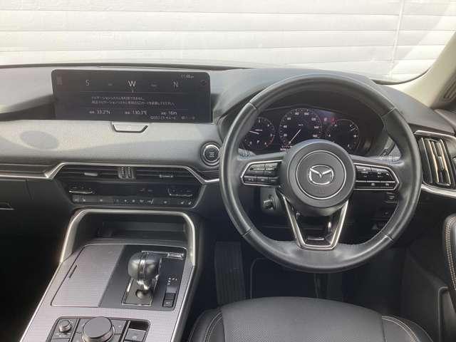 ＣＸ－６０ ３．３　ＸＤ　Ｌパッケージ　ディーゼルターボ　エアバック　ＡＢＳ　マツダコネクト　シートヒータ　地デジチューナー　電動リヤゲート　本革　パワーシート　ＬＥＤヘッドライト　ＴＶ　ＥＴＣ　スマートキー　オートエアコン　盗難防止装置　バックカメラ　ＡＷ（4枚目）