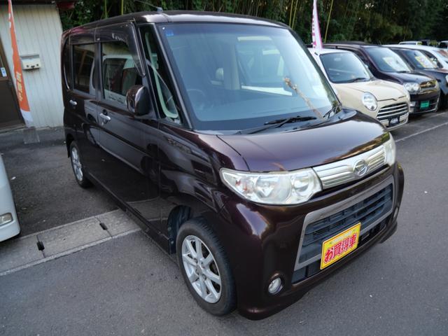 タント カスタムＸ　ナビ　フルセグ　左側電動スライドドア　オートエアコン　ＥＴＣ　電動格納ミラー　プライバシーガラス　セキュリティ　純正１４インチアルミホイール（4枚目）