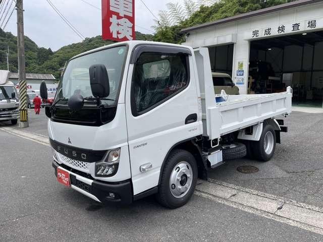 キャンター 全低床ダンプ　ディーゼルターボ　フル液晶メーター　ブル掛　センターピン　コボレーン　電格ミラー　シートビニール掛　スマートキー　ＬＥＤライト（6枚目）