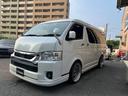 ハイエースワゴン ＧＬ　ワンオーナー　ＥＳＳＥＸ１９インチアルミ　ローダウン　レガンスフルエアロ　ローダウンバッドフェイス　ＬＥＤテール　シートカバー　アルパインビッグＸ　後席モニター　前後ドラレコ（4枚目）