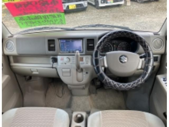 エブリイワゴン ＰＺターボ　ドライブレコーダー　両側スライド・片側電動　ナビ　ＴＶ　キーレスエントリー　電動格納ミラー　ＡＴ　盗難防止システム　ＡＢＳ　ＣＤ　ＤＶＤ再生　ＵＳＢ　Ｂｌｕｅｔｏｏｔｈ　アルミホイール（45枚目）