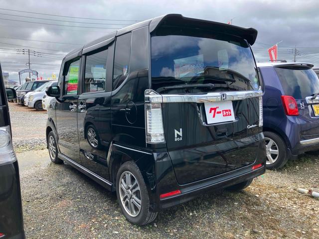 Ｎ－ＢＯＸカスタム Ｇ・Ｌパッケージ　ＥＴＣ　両側スライド・片側電動　ナビ　ＴＶ　オートライト　ＨＩＤ　スマートキー　アイドリングストップ　電動格納ミラー　ベンチシート　ＣＶＴ　盗難防止システム　ＡＢＳ　ＥＳＣ　ＣＤ　ＤＶＤ再生（19枚目）