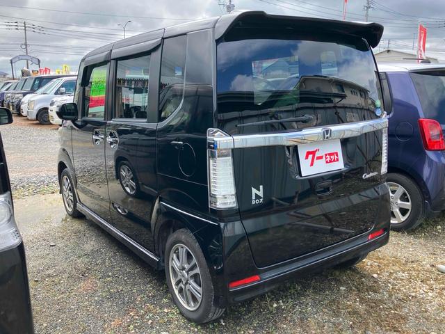 Ｎ－ＢＯＸカスタム Ｇ・Ｌパッケージ　ＥＴＣ　両側スライド・片側電動　ナビ　ＴＶ　オートライト　ＨＩＤ　スマートキー　アイドリングストップ　電動格納ミラー　ベンチシート　ＣＶＴ　盗難防止システム　ＡＢＳ　ＥＳＣ　ＣＤ　ＤＶＤ再生（20枚目）