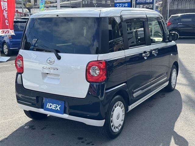 ムーヴキャンバス ストライプスＧ　両側パワースライドドア　プッシュスタート　ＥＴＣ車載器　純正ナビ　フルセグＴＶ　パノラマビューモニター　シートヒーター　ホッとカップホルダー　前後ドライブレコーダー　ＬＥＤヘッドライト・フォグランプ（5枚目）