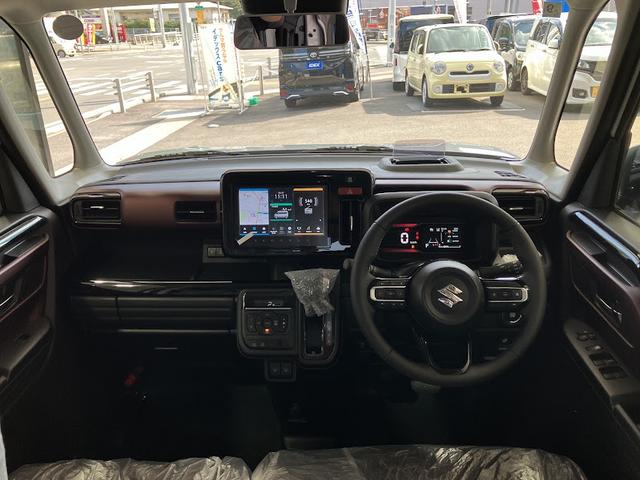スペーシアカスタム ハイブリッドXS 全方位モニター付きディスプレイオーディオ 両側パワースライドドア スズキセーフティサポート 電動パーキングホールド クルーズコントロール ステアリングヒーター シートヒーター フルセグTV(9枚目)