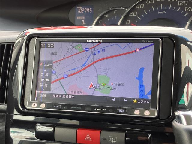 タント カスタムＸ　ワンオーナー　ＥＴＣ　電動スライドドア　ナビ　ＴＶ　ＨＩＤ　スマートキー　電動格納ミラー　ＣＶＴ　盗難防止システム　ＡＢＳ　ＣＤ　ＤＶＤ再生　ＵＳＢ　ミュージックプレイヤー接続可　アルミホイール（4枚目）