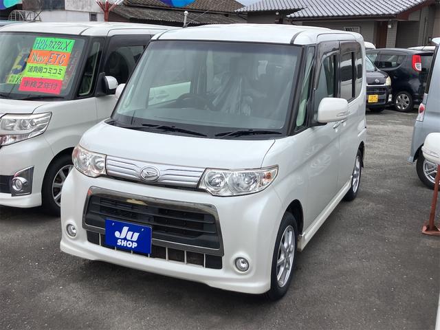 タント カスタムＸ　ワンオーナー　ＥＴＣ　電動スライドドア　ナビ　ＴＶ　ＨＩＤ　スマートキー　電動格納ミラー　ＣＶＴ　盗難防止システム　ＡＢＳ　ＣＤ　ＤＶＤ再生　ＵＳＢ　ミュージックプレイヤー接続可　アルミホイール（12枚目）