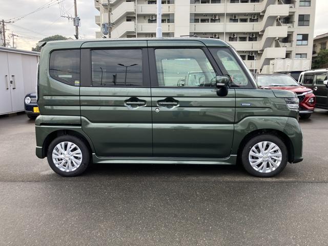 スペーシアカスタム ＨＹＢＲＩＤ　ＧＳ／サポカー　衝突安全ボディ　衝突被害軽減システム　アイドリングストップ　プッシュスタート　オーディオレス　スライドドア　オートライト　シートヒーター　オートエアコン　横滑り防止機能　盗難防止システム（6枚目）