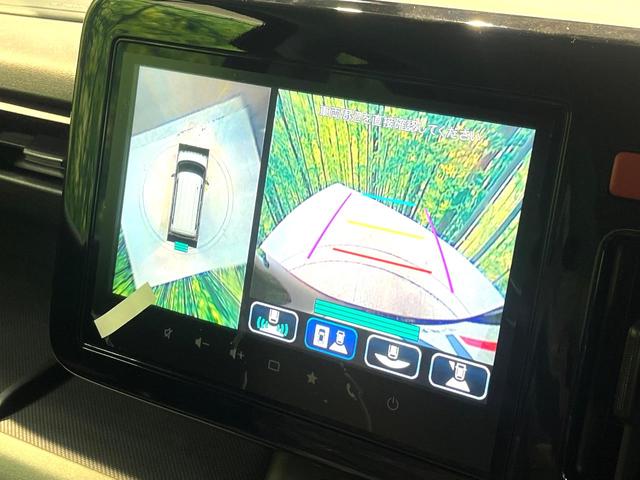 スペーシアギア ハイブリッドXZ 禁煙車 9インチナビ 両側電動ドア 全周囲カメラ 衝突被害軽減システム レーダークルーズ コーナーセンサー スマートキー LEDヘッド オートハイビーム 車線逸脱警報 オートライト オートエアコン(4枚目)