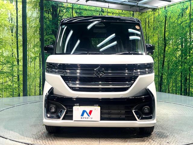 スペーシアカスタム ハイブリッドXS 届出済未使用車 両側電動ドア 衝突被害軽減システム レーダークルーズ コーナーセンサー スマートキー LEDヘッド オートハイビーム 車線逸脱警報 オートライト オートエアコン 純正14インチアルミ(14枚目)