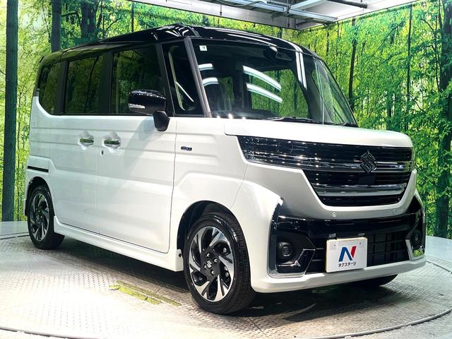 スペーシアカスタム ハイブリッドXS 届出済未使用車 両側電動ドア 衝突被害軽減システム レーダークルーズ コーナーセンサー スマートキー LEDヘッド オートハイビーム 車線逸脱警報 オートライト オートエアコン 純正14インチアルミ(16枚目)