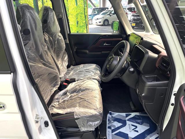 スペーシアカスタム ハイブリッドＸＳ　届出済未使用車　両側電動スライドドア　純正９型ナビ　全周囲カメラ　衝突被害軽減システム　レーダークルーズ　ハーフレザーシート　シートヒーター　コーナーセンサー　ＬＥＤヘッド　オートマチックハイビーム（8枚目）