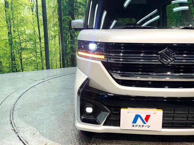 スペーシアカスタム ハイブリッドＸＳ　届出済未使用車　両側電動スライドドア　純正９型ナビ　全周囲カメラ　衝突被害軽減システム　レーダークルーズ　ハーフレザーシート　シートヒーター　コーナーセンサー　ＬＥＤヘッド　オートマチックハイビーム（12枚目）