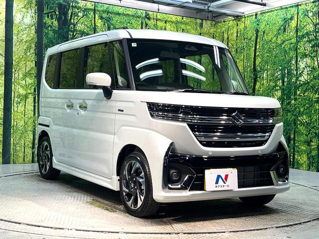 スペーシアカスタム ハイブリッドＸＳ　届出済未使用車　両側電動スライドドア　純正９型ナビ　全周囲カメラ　衝突被害軽減システム　レーダークルーズ　ハーフレザーシート　シートヒーター　コーナーセンサー　ＬＥＤヘッド　オートマチックハイビーム（17枚目）