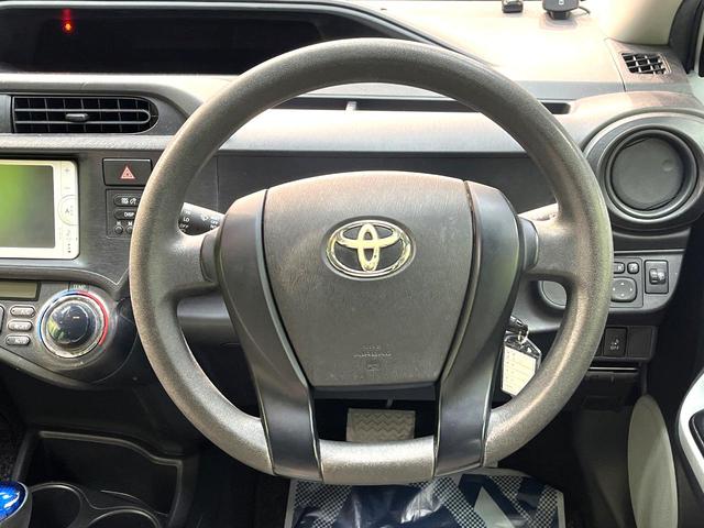 アクア L 禁煙車 純正SDナビ バックカメラ ETC クリアランスソナー Bluetooth再生 キーレス オートエアコン 電動格納ミラー オートエアコン 横滑り防止装置 地デジ CD再生(11枚目)