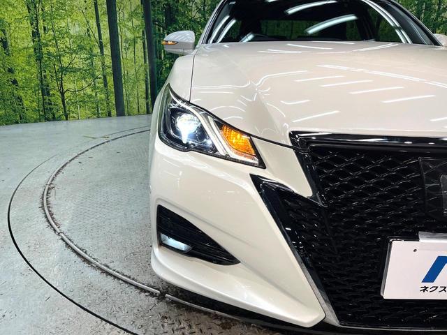 クラウンハイブリッド アスリートS Four 4WD 禁煙車 純正8型ナビ バックカメラ 衝突被害軽減システム レーダークルーズ ドラレコ ETC Bluetooth フルセグ コーナーセンサー スマートキー LEDヘッド 純正18インチアルミ(13枚目)