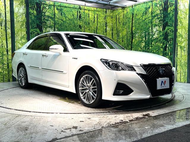 クラウンハイブリッド アスリートS Four 4WD 禁煙車 純正8型ナビ バックカメラ 衝突被害軽減システム レーダークルーズ ドラレコ ETC Bluetooth フルセグ コーナーセンサー スマートキー LEDヘッド 純正18インチアルミ(18枚目)