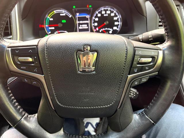 クラウンハイブリッド アスリートS Four 4WD 禁煙車 純正8型ナビ バックカメラ 衝突被害軽減システム レーダークルーズ ドラレコ ETC Bluetooth フルセグ コーナーセンサー スマートキー LEDヘッド 純正18インチアルミ(48枚目)