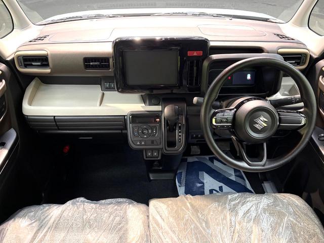 スペーシア ハイブリッドＸ　禁煙車　届出済未使用車　両側電動ドア　セーフティサポート　シートヒーター　コーナーセンサー　スマートキー　ＬＥＤヘッド　オートハイビーム　車線逸脱警報　オートエアコン　盗難防止装置　オットマン（2枚目）