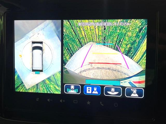 スペーシアカスタム ハイブリッドＸＳ　禁煙車　純正９インチナビ　両側電動ドア　全周囲カメラ　衝突被害軽減システム　レーダークルーズ　ハーフレザーシート　ドラレコ　コーナーセンサー　スマートキー　ＬＥＤヘッド　ビルトインＥＴＣ（4枚目）