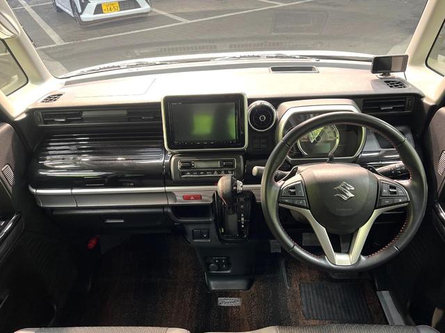 スペーシアカスタム ハイブリッドＸＳターボ　両側電動ドア　ターボ　純正８インチナビ　全周囲カメラ　衝突被害軽減システム　レーダークルーズ　禁煙車　ハーフレザーシート　シートヒーター　ドラレコ　コーナーセンサー　スマートキー　ＬＥＤヘッド　ＥＴＣ（2枚目）