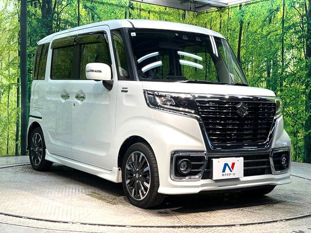 スペーシアカスタム ハイブリッドＸＳターボ　両側電動ドア　ターボ　純正８インチナビ　全周囲カメラ　衝突被害軽減システム　レーダークルーズ　禁煙車　ハーフレザーシート　シートヒーター　ドラレコ　コーナーセンサー　スマートキー　ＬＥＤヘッド　ＥＴＣ（16枚目）