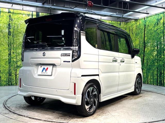 スペーシアカスタム ハイブリッドXSターボ 禁煙車 両側電動スライドドア ターボ 純正9インチナビ 全周囲カメラ 衝突軽減システム ハーフレザーシート レーダークルーズ ステアリングヒーター ヘッドアップディスプレイ bluetooth再生(17枚目)
