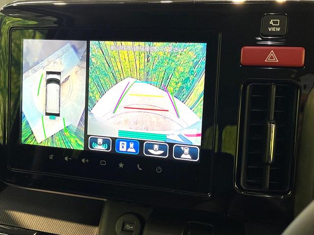 スペーシアカスタム ハイブリッドＸＳ　禁煙車　純正９型ナビ　全周囲カメラ　両側電動スライドドア　衝突軽減装置　レーダークルーズ　ＥＴＣ　シートヒーター　ハーフレザーシート　オートマチックハイビーム　Ｂｌｕｅｔｏｏｔｈ　フルセグ　ドラレコ（4枚目）