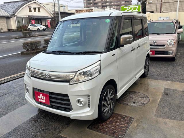 スペーシアカスタム Ｊスタイル　ＥＴＣ　両側電動スライドドア　ナビ　ＴＶ　衝突被害軽減システム　オートライト　ＨＩＤ　スマートキー　アイドリングストップ　電動格納ミラー　シートヒーター　ベンチシート　ＣＶＴ　盗難防止システム　ＡＢＳ（13枚目）