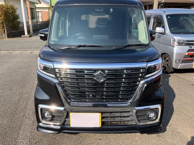 スペーシアカスタム ハイブリッドＸＳターボ　４ＷＤ　純正８インチナビ　ドラレコ　後席モニターＸ２　衝突軽減ブレーキ　全方位カメラ　ＨＵＤ　ＬＥＤヘッドライト＆フォグ　両側パワスラ　スマートキーＸ２　ハーフレザーシート　１５ＡＷ　１年保証付き（2枚目）