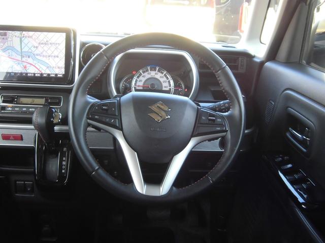 スペーシアカスタム ハイブリッドＸＳターボ　社外９インチナビ　ＥＴＣ　純正アルミホイール　サーキュレーター　両側パワスラ　シートヒーター　デュアルセンターブレーキサポート　衝突被害軽減ブレーキ（13枚目）