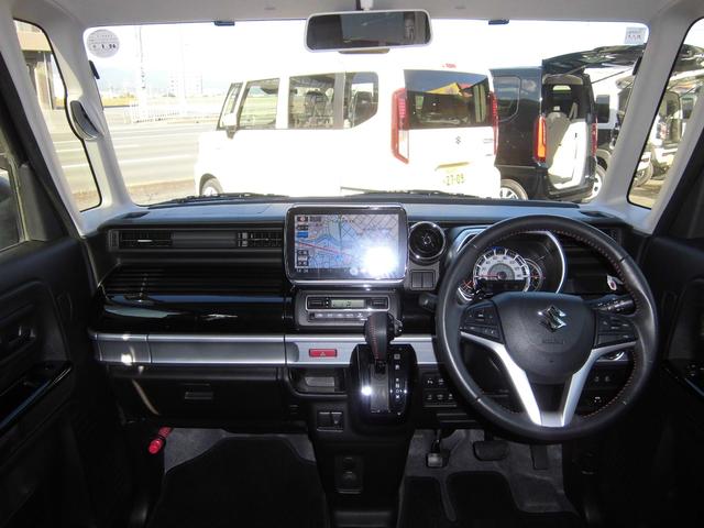 スペーシアカスタム ハイブリッドＸＳターボ　社外９インチナビ　ＥＴＣ　純正アルミホイール　サーキュレーター　両側パワスラ　シートヒーター　デュアルセンターブレーキサポート　衝突被害軽減ブレーキ（21枚目）