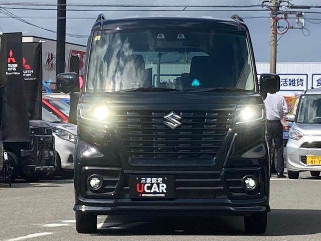 スペーシアベース ＸＦ　衝突被害軽減　パワーウィンドー　盗難警報装置　車線逸脱警報装置　Ａストップ　オートＬＥＤ　４ＷＤ車　Ｓヒーター　フルオートエアコン　キーフリー　片側電動両側スライドドア　横滑り防止　ルーフレール（3枚目）